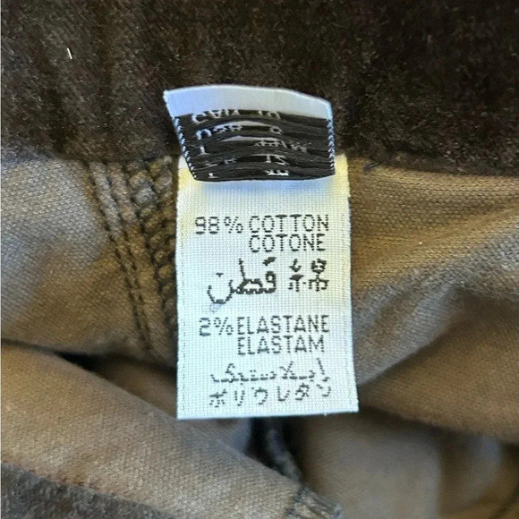 Heich Vintage Dark Brown Velour Straight Leg Asymmetric Waistband Pants Size 8 - Picture 10 of 12